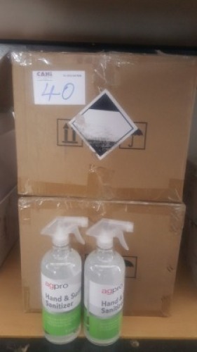2 BOXES OF SANITISERS (1 LITERS) 20PIECES PER BOX 