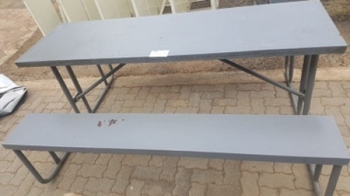 STEEL TABLE & BENCH