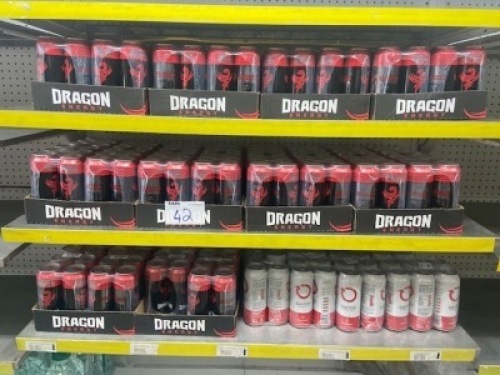 238 X DRAGON ENERGY AND 30 X SWITCH ENERGY DRINKS