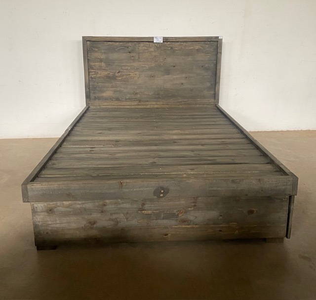 WOODEN DOUBLE BED BASE WITH STORAGE DRAWERS ONLINE WAREHOUSE AUCTION