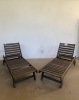 2 X WOODEN POOL LOUNGER - 4