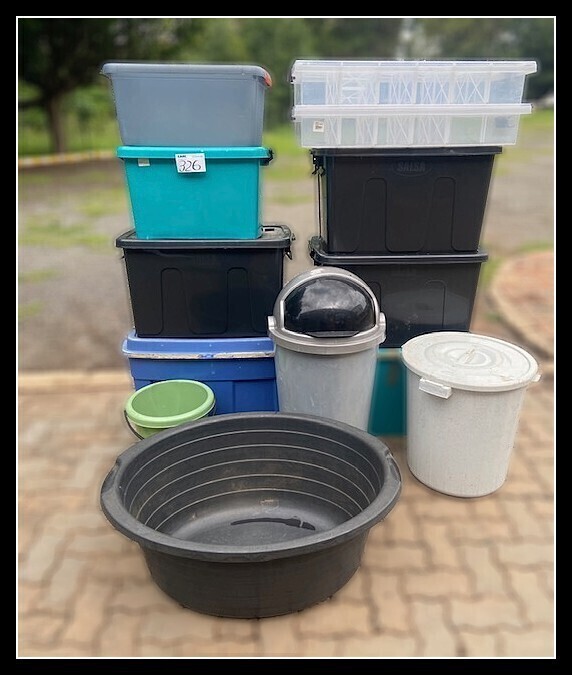 ASSORTED PLASTIC CRATES, PLASTIC BIN, BUCKETS AND PLASTIC TUB ONLINE
