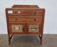 VINTAGE WICKER CABINET(H1055, W515, L910)