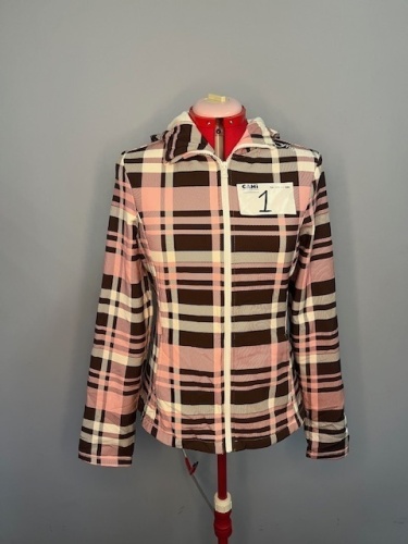 CASUAL MULTI COLOUR JACKET MEDIUM , BLIND DATE PINK & BROWN