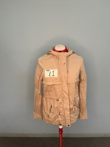 LIGHT PINK HOODED JACKET SIZE SMALL